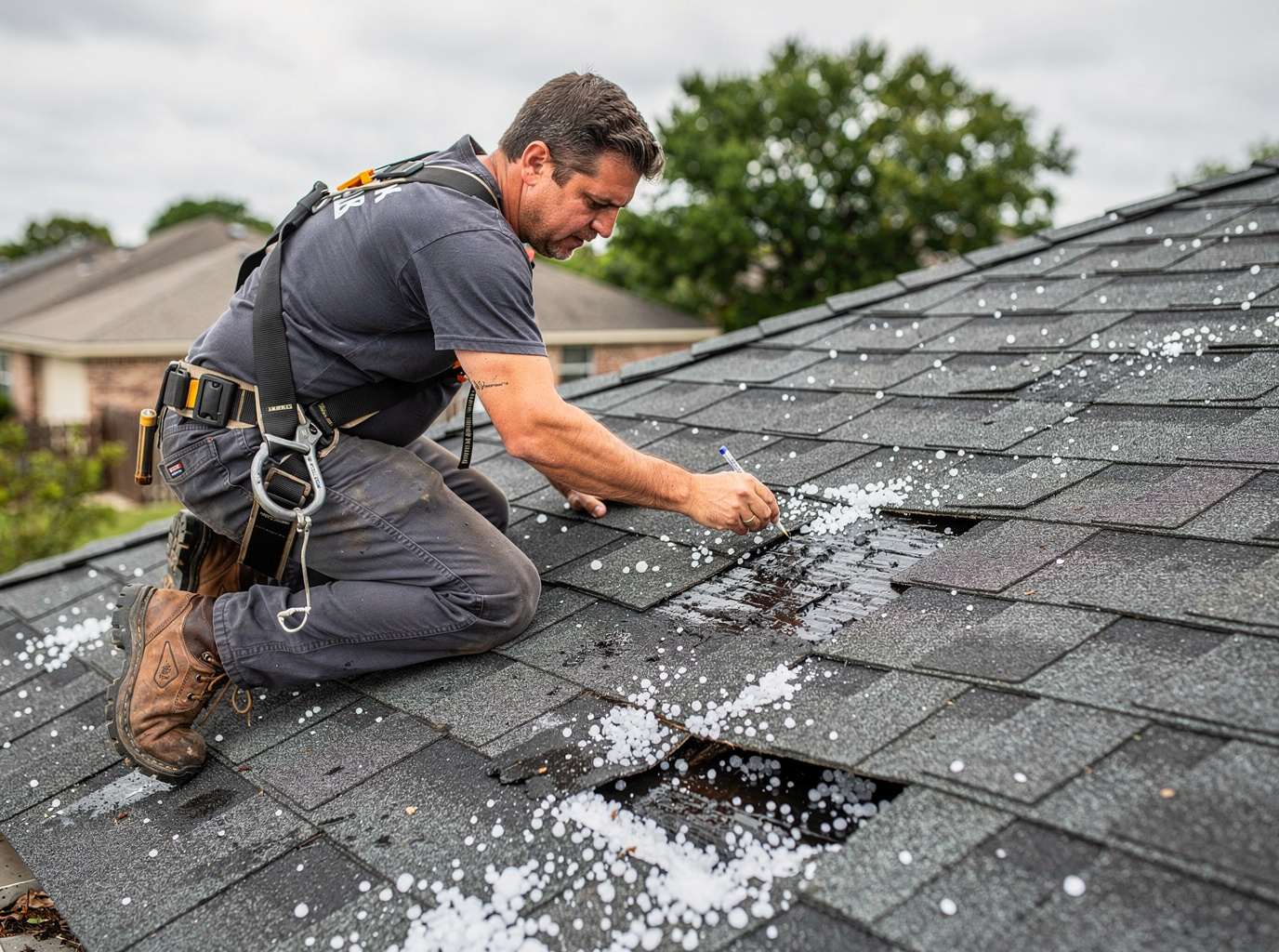 Hail Damage Roof Replacement in Newark, TX 76071