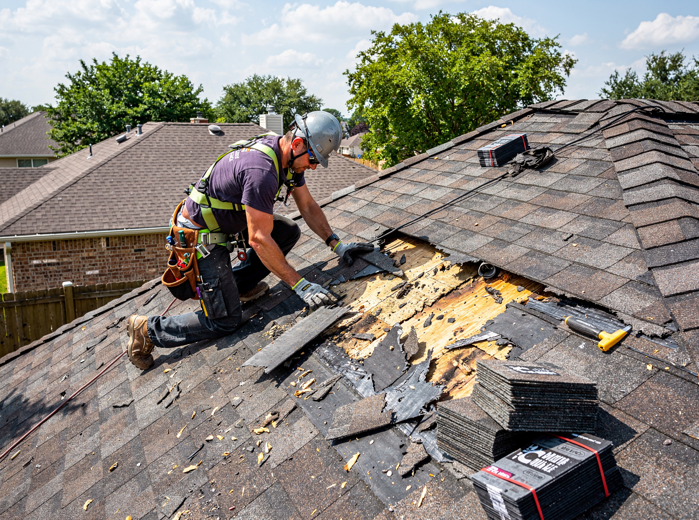 Hail Damage Roof Replacement in Conroe, TX 77301